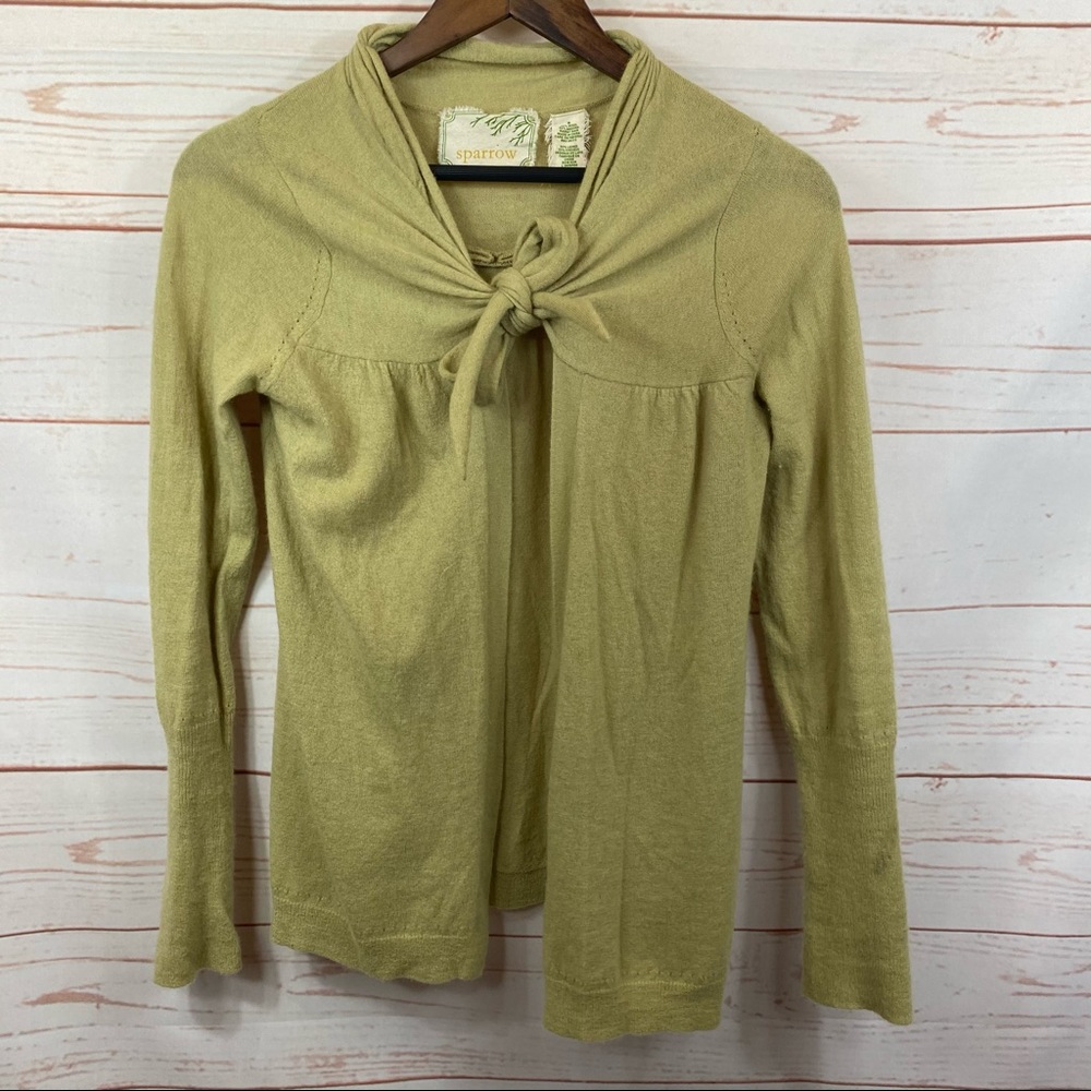 Anthropologie. Sparrow Wool & Angola Tie Cardigan